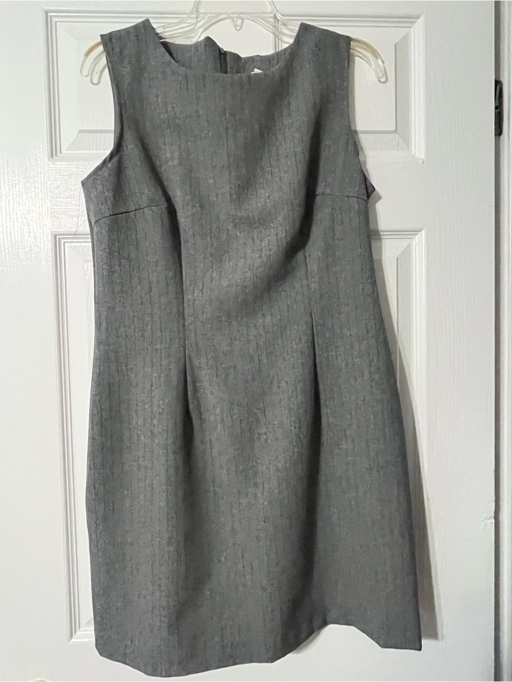 Classic Sleeveless Gray Shift Dress